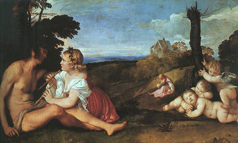  Titian The Three Ages of Man France oil painting art